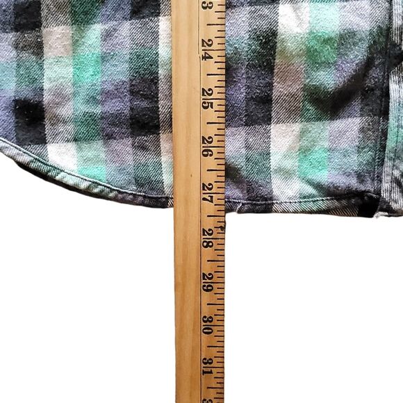 Levi’s Flannel button-down Green and Purple single pocket size Medium - Picture 11 of 12